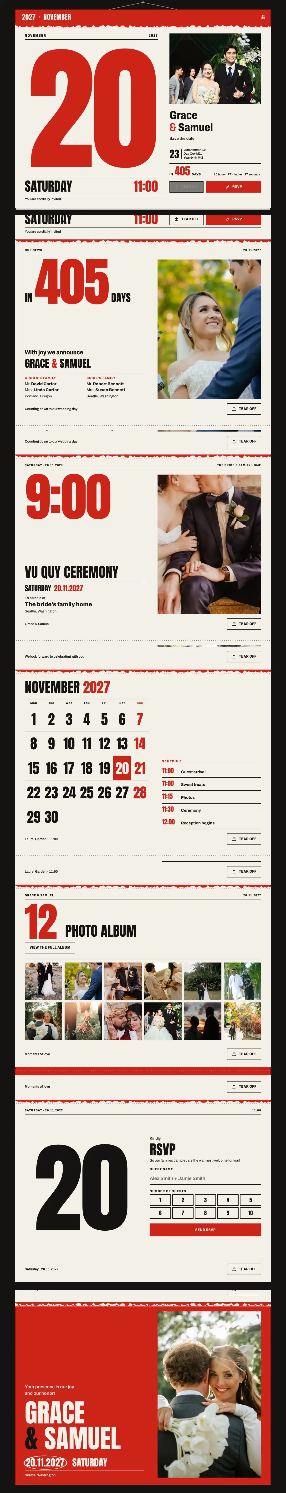 Tear-off Calendar